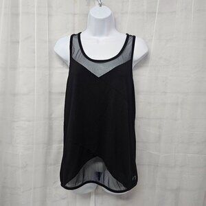 TFL Black Mesh Criss Cross Athletic Tank S/M